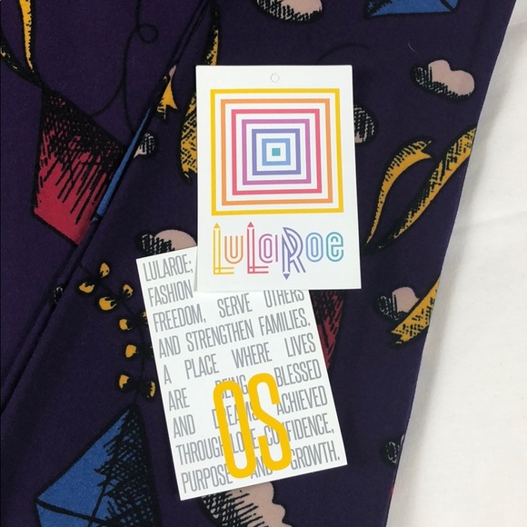 LuLaRoe Leggings kites & clouds - Picture 4 of 5